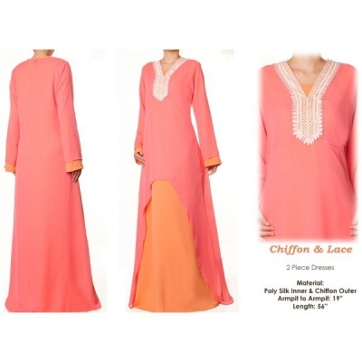 2pc Chiffon Dress