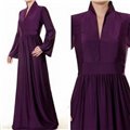 Mandarin Vneck Collar Maxi Dress