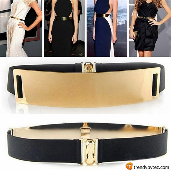 Vintage Gold Metal Plated Mirror Belt