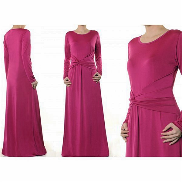 Side Twist Knot Plus Maxi Dress