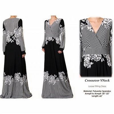 Crossover Vneck Plus Maxi Dress