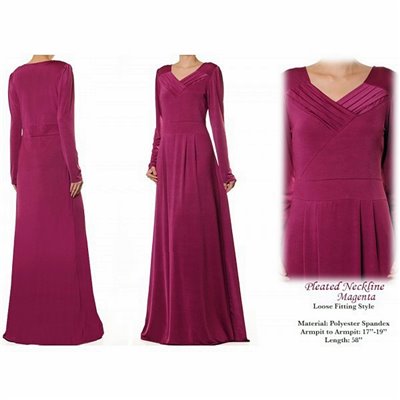 Pleated Neckline Maxi Dress