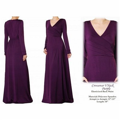 Crossover Vneck Plus Maxi Dress