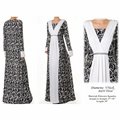 Vneck Diamente BW Floral Maxi Dress