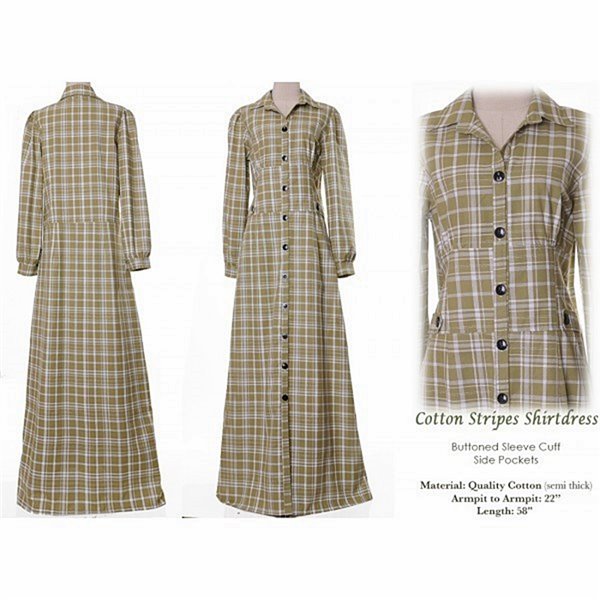 Cotton Shirtdress Plus Maxi Dress