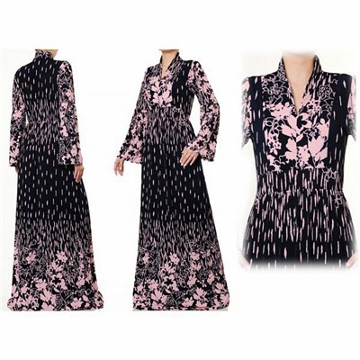 Mandarin Vneck Collar Plus Maxi Dress