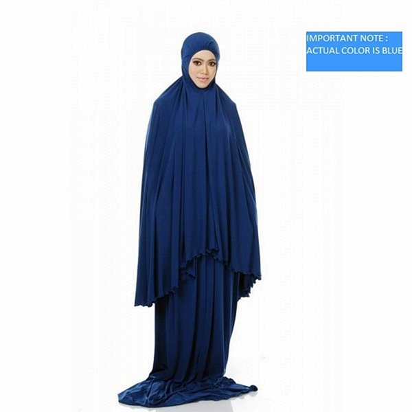 Telekung Lycra - Blue